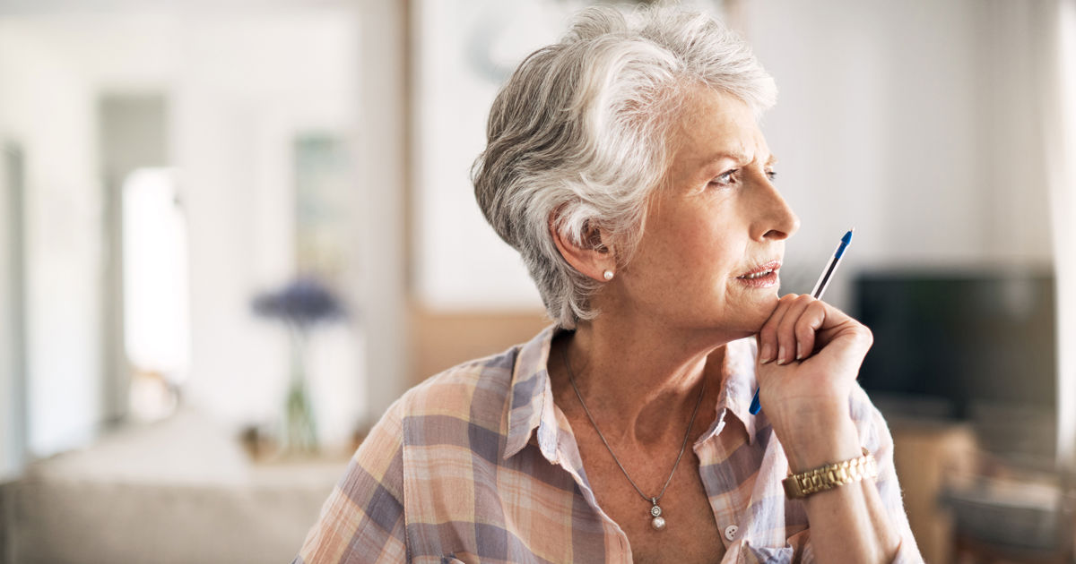 Seniorwomanthinking