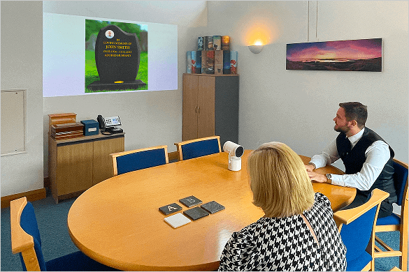 Beckfords Staff Walking Through The Memorials Process With A Client